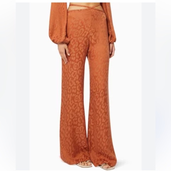 NWT! Revolve X Rumer the Label Animal Wrap Pant - Rust. Size Small. $270 - Picture 3 of 9